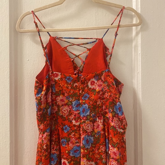 NWOT WAYF Red Floral Maxi Dress - Picture 7 of 10